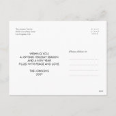 Carte postale avec photos en cercle et texte "Red (Dos)