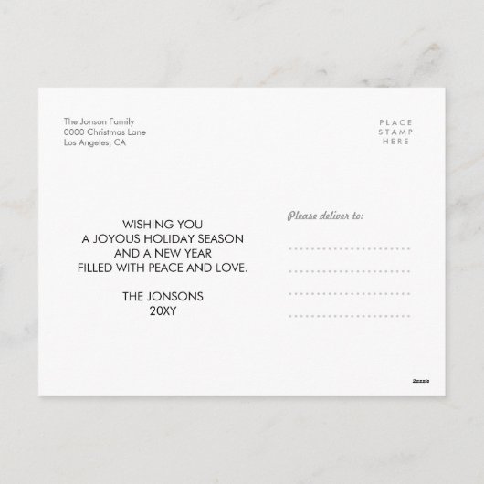 Carte postale avec photos en cercle et texte "Red  (Dos)