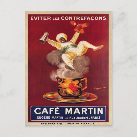 Carte Postale Avec Poster Annonce Vintage (Devant)