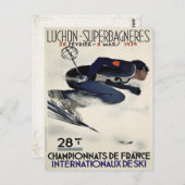 Carte postale avec Poster de ski Cool de France (Devant / Derrière)