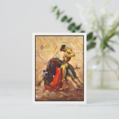 Carte Postale Avec Poster Vintage Bull Fighting (Debout devant)