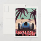 Carte Postale Avec Poster Vintage Racing (Devant / Derrière)
