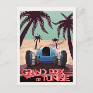 Carte Postale Avec Poster Vintage Racing
