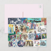 Carte postale avec potage avec personnes (Devant / Derrière)