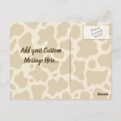 Carte postale avec profil de vache (Dos)