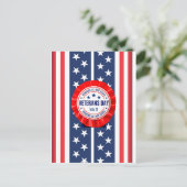 Carte postale avec rosette pour la Journée des vét (Debout devant)