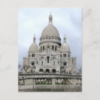 Carte postale avec Sacre Coeur de Paris.