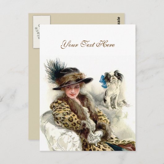 Carte Postale Avec son chien 2 (Devant / Derrière)