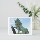 Carte postale avec Statue Lion (Debout devant)
