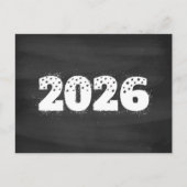 Carte postale avec texte de 2026 sur tableau noir. (Devant)