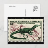 Carte postale avec timbre gravé vintage (Devant / Derrière)