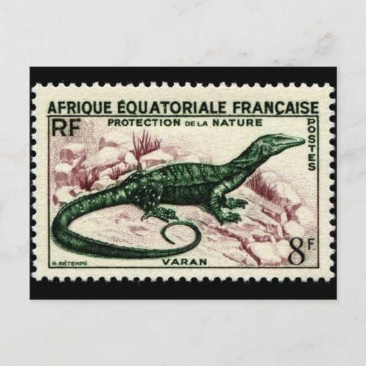 Carte postale avec timbre gravé vintage (Devant)