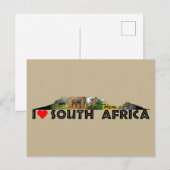 Carte postale avec un collage de faune de Table Mo (Devant / Derrière)