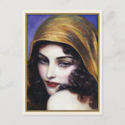 Carte postale avec une belle fille tzigane (Devant)