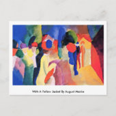 Carte Postale Avec Veste Jaune D'Août Macke (Devant)