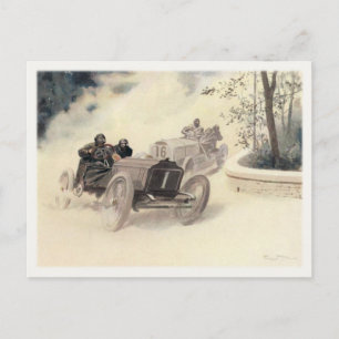 Carte postale avec Vintage Sport Cars Racing