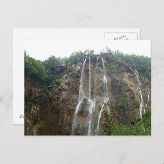 Carte postale avec vue cascade (Devant / Derrière)