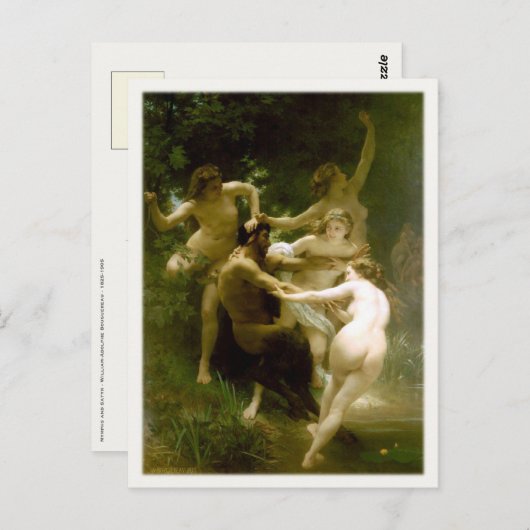 Carte Postale Avec William-Adolphe Bouguereau Pein (Devant / Derrière)