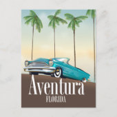 Carte Postale Aventura, Floride affiche de voyage de voiture rét (Devant)