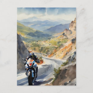 Carte Postale Aventure à grande vitesse dans un paysage montagna