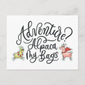 Carte Postale Aventure ? Alpaca Mes Sacs (Devant)