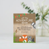 Carte Postale Aventure animale | Bienvenue à l'école (Debout devant)