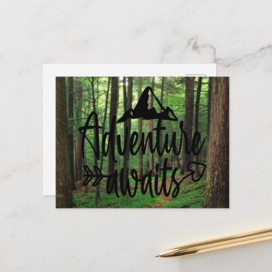 Carte Postale Aventure Attend (Devant/Arrière en situation)
