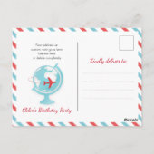 Carte Postale Aventure Attend Fille Voyageuse Anniversaire (Dos)