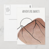 Carte Postale Aventure Attend Les Amateurs De Camping (Devant / Derrière)