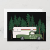 Carte Postale AVENTURE ATTENTE Camping Camper Camper Camper RV (Devant / Derrière)