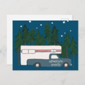 Carte Postale AVENTURE ATTENTE Camping Camper Camper Camper RV (Devant / Derrière)