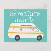 Carte Postale AVENTURE ATTENTE Camping Campervan RV (Devant)