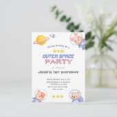 Carte Postale Aventure cosmique : Fête dans l'espace (Debout devant)