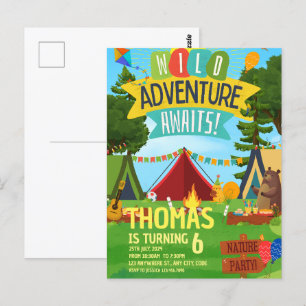 Carte Postale Aventure de Camping Appel à tous les Campeurs Anni