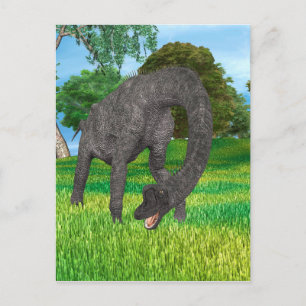 Carte Postale Aventure de dinosaure à long cou dans la jungle