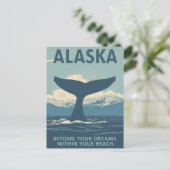Carte Postale Aventure de la queue de baleine en Alaska (Debout devant)