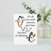 Carte Postale Aventure de ski de Penguin (Debout devant)