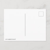 Carte Postale Aventure drôle de randonnée sur Mars en rouge et b (Dos)