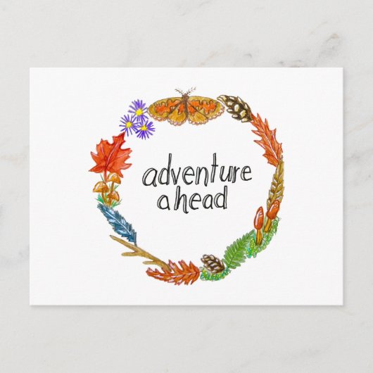 Carte postale Aventure en avant (Devant)