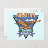 Carte Postale Aventure hydravion (Devant / Derrière)