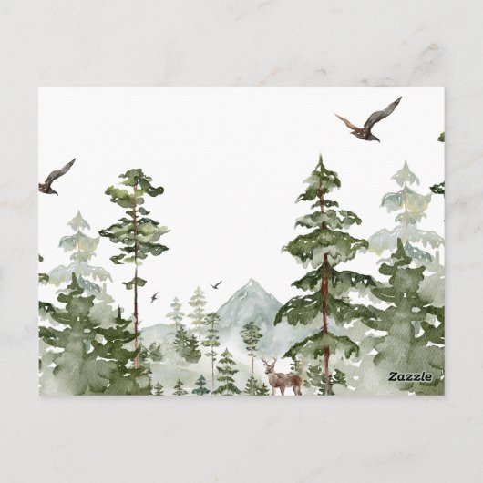 Carte Postale Aventure Oh Boy Livres Forêt de Pins pour Bébé (Dos)