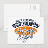 Carte postale AVENTURE - personnalisable (Devant / Derrière)
