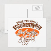Carte postale AVENTURE - personnalisable (Devant / Derrière)