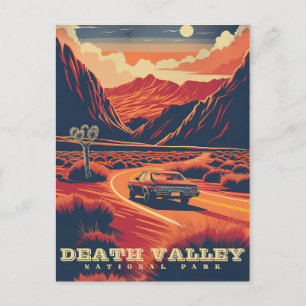 Carte Postale Aventure Rétro dans la Vallée de la Mort (Parc Nat