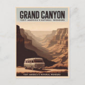 Carte Postale Aventure Rétro Grand Canyon (Devant)