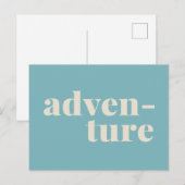 Carte Postale Aventure | Simple soumission de voyage Inspiration (Devant / Derrière)