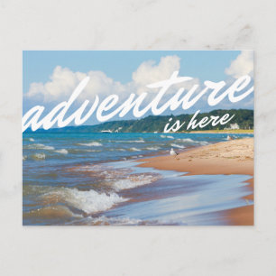 Carte Postale Aventure sur le rivage du lac Michigan