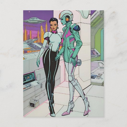 Carte Postale Aventures dans un centre commercial du 25ème siècl (Devant)