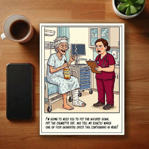 Carte Postale Aventures de salle d'urgence dessin animé