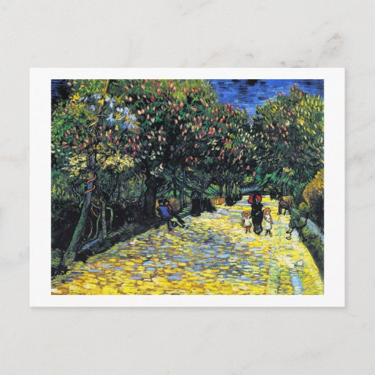 Carte Postale Avenue avec Flower Chestnut Trees à Arles (Devant)